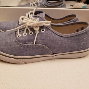 Light denim low top vans